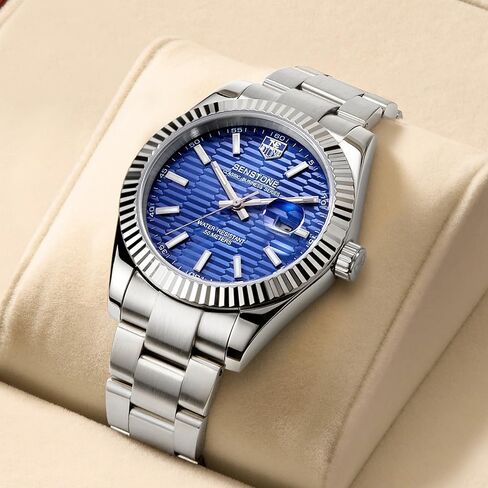Watches for Men, Luxury Classic Business Dress Quartz Watch Stainless Steel Strap Analog Waterproof with Luminous Large Dial Calendar in Saudi Arabia