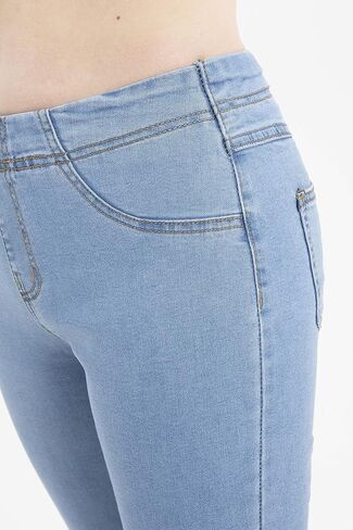 ZENTHACE Women's Stretch Pull On Denim Leggings Skinny Jeans Washed Denim Jeggings in Kuwait