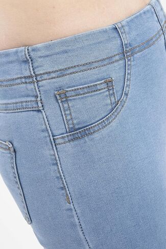 ZENTHACE Women's Stretch Pull On Denim Leggings Skinny Jeans Washed Denim Jeggings in Kuwait