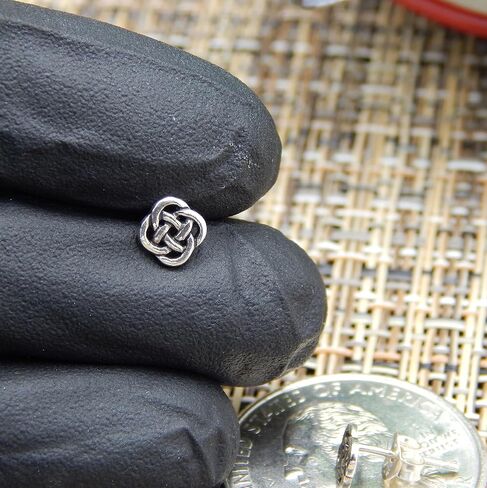 ICYROSE 925 Sterling Silver Infinity Celtic Knot Stud Earrings (Nickel Free) in Kuwait