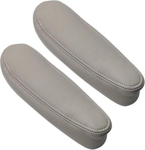 Priprilod # 922 Gray Leather Driver & Passenger Bottom & Top Lean Back & Armrests Compatible with Chevy Silverado Sierra Tahoe Suburban Avalanche Yukon Yukon XL 2003 2004 2005 2006 in Kuwait