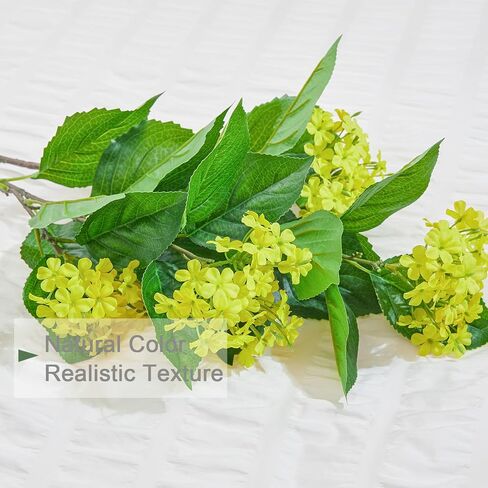 27.5 Inch Faux Flowers Yellow Hydrangea Silk Flowers Hydrangea Large Artificial Flowers with Stems for Wedding Centerpieces Home Party Shop Decoration 3 PCS in Saudi Arabia