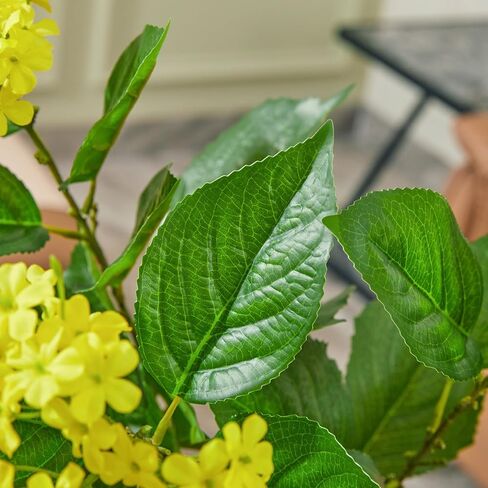 27.5 Inch Faux Flowers Yellow Hydrangea Silk Flowers Hydrangea Large Artificial Flowers with Stems for Wedding Centerpieces Home Party Shop Decoration 3 PCS in Saudi Arabia