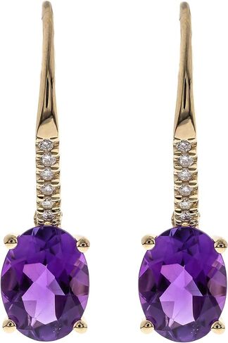 حلق Gin & Grace من الذهب الأصفر عيار 14 قيراط على شكل جمشت للنساء هدايا مجوهرات وهدايا العيد in Kuwait