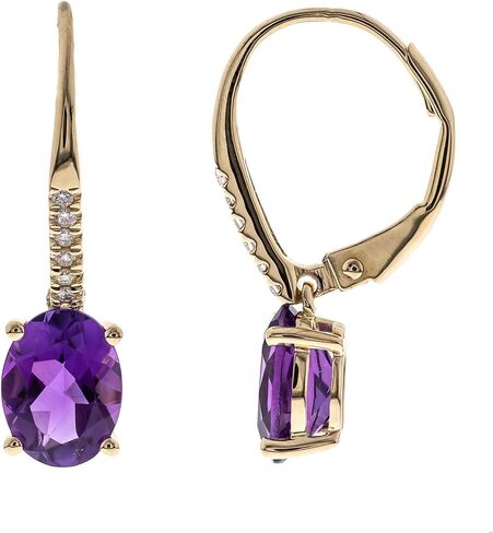 حلق Gin & Grace من الذهب الأصفر عيار 14 قيراط على شكل جمشت للنساء هدايا مجوهرات وهدايا العيد in Kuwait