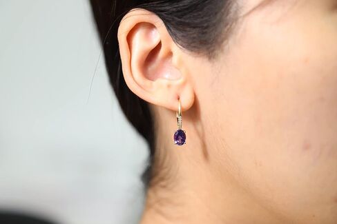 حلق Gin & Grace من الذهب الأصفر عيار 14 قيراط على شكل جمشت للنساء هدايا مجوهرات وهدايا العيد in Kuwait