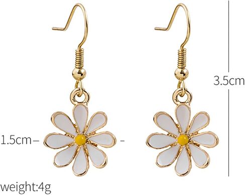coadipress Summer Daisy Flower Earrings for Women Cute Fashion Summer Vintage Little Sun Flower Dangle Drop Earrings Minimalism Sunflowers Earrings Birthday Statement Jewelry Gifts ﻿ in Kuwait