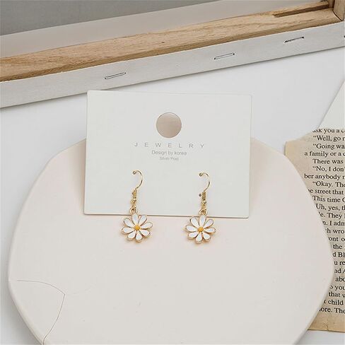 coadipress Summer Daisy Flower Earrings for Women Cute Fashion Summer Vintage Little Sun Flower Dangle Drop Earrings Minimalism Sunflowers Earrings Birthday Statement Jewelry Gifts ﻿ in Kuwait