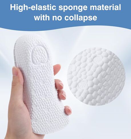 وسادات عالية للرجال، زوجان من وسادات الارتفاع 1.0 بوصة، نعال داخلية للارتفاع للرجال والنساء، نعال داخلية لتقويم العظام للقدم المسطحة، الكب الزائد، تخفيف آلام القدم (أبيض ورمادي) in Kuwait