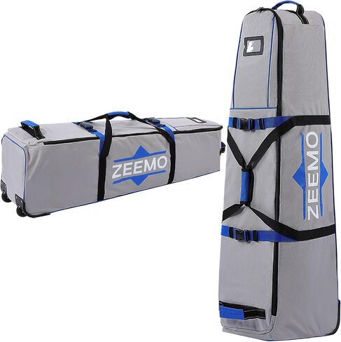 ZEEMO Golf Travel Bag for men, Full-open Covers with Protective Panel for Golf Clubs, Golf Accessories, Soft-Sided, Travel Size, Airline Approved, Waterproof&Wheels, Black Oxford Case. in Saudi Arabia
