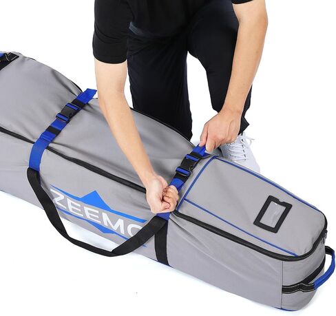 ZEEMO Golf Travel Bag for men, Full-open Covers with Protective Panel for Golf Clubs, Golf Accessories, Soft-Sided, Travel Size, Airline Approved, Waterproof&Wheels, Black Oxford Case. in Saudi Arabia