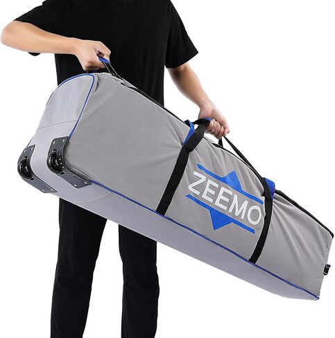 ZEEMO Golf Travel Bag for men, Full-open Covers with Protective Panel for Golf Clubs, Golf Accessories, Soft-Sided, Travel Size, Airline Approved, Waterproof&Wheels, Black Oxford Case. in Saudi Arabia