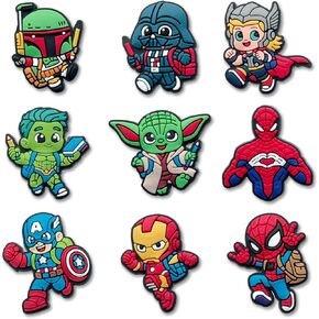 Superhero Shoe Charms for Clogs Sandals Decoration, Shoe Accessories Charms for Adults Party Favors