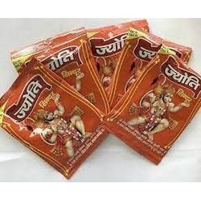 Hanuman Ji Ka Chola Sindoor Sindur Powder for Pooja and Tilak Ritual - 5 Pouch (5 x 10 Gram Each)