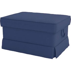 The Heavy Cotton Ektorp Ottoman Cover Replacement is Made Compatible for IKEA Ektorp Footstool Or Stool Slipcover (Dense White Cotton) in Kuwait