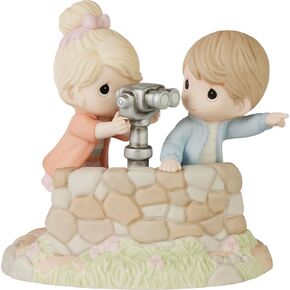 Precious Moments Couples Figurine | There’s A Beautiful Future Before Us Bisque Porcelain Figurine | Valentine's Day Gift | Hand-Painted