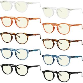 10 Pack Blue Light Blocking Reading Glasses Spring Hinges Computer Readers