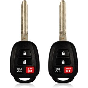 2 Keylessbest Replacement for 2015 2016 2017 2018 Toyota RAV4 Key Fob Remote Control HYQ12BDM 4 Buttons 314MHz