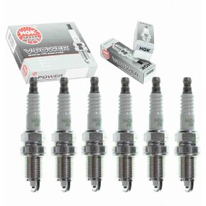 6 pc NGK V-Power Spark Plugs compatible with Jeep CJ7 4.2L L6 1981-1986