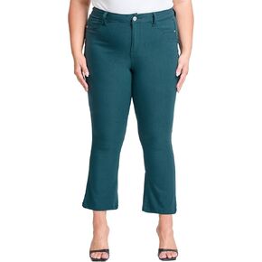 YMI Jeans Women´s Plus Hyperstretch Cropped Kick Flare Pants