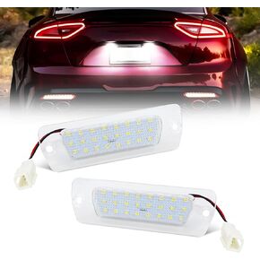 OPP ULITE LED License Plate Light for Maserati Coupe 4200 4200 GT 2001-2007, Maserati GranTurismo 2007+, Maserati GranCabrio 2010+, 48-LED Cool White 6000K Plug & Play Lights, 2PC Pack