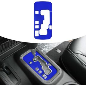 Compatible with Center Console Gear Shift Panel Trim Cover Protection Frame Sticker Interior Accessories Decoration for Jeep Wrangler/Wrangler Unlimited JK JKU 2011-2017(Blue)