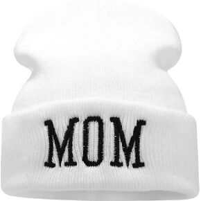 Letter Embroidered Beanie Hat Thanksgiving Gift Cuffed Skull Cap Knit Winter Warm Watch Hats for Women, Men