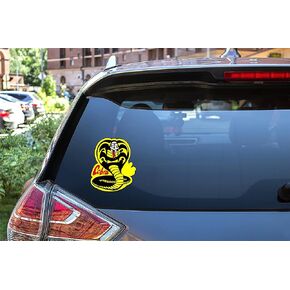 Exquisite Die Cut Scary Cobra Karate Decal for Bumpers Windows Racing Laptops, 4.5" Cars Truck Laptop Die-Cut Vinyl Stickers Book Water Bottle Guitar Vans SUV Trucks Windows