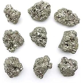 Wowagoga 2 Pack 4.5 Oz Natural Pyrite Stone Raw Pyrite Crystal for Cabbing Tumbling Reiki Healing