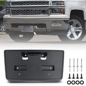 Front License Plate Frame for Chevy Silverado 1500 2014 2015 Front Bumper License Plate Holder Mounting Bracket Replace # 22763523 GM1068155