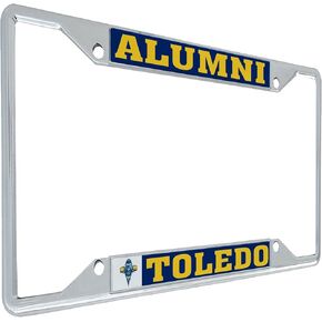 Desert Cactus University of Toledo License Plate Frame UT Rockets Metal Car Tag Holder for Front or Back of Car Officially Licensed (Alumni)