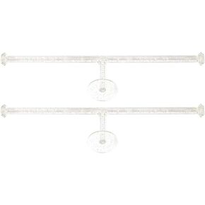 Luxshiny Headband Holder, 2pcs Bracelet Holder Claw Clip Organizer Adhesive Wall Mounted Storage Rack Necklace Holder for Baseball Caps Hat Jewelry Watches Hair Ties