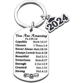 Graduation 2024 Gifts for Him Her-Graduation Announcements 2024 Grad Keychains for Girls Class of 2024 Gifts for Teens Boys Girls Senior Night Gifts for Women Men Gifts for Senior Night