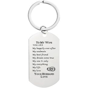 Keychain Gifts for Husband Wife Boyfriend Girlfriend, Anniversary Birthday Valentine's Day Christmas Gifts