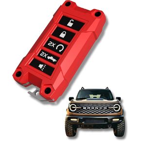 Key Fob Shell Case Replacement Keyless Entry Remote for Ford Mustang Bronco Explorer Fusion Escape Edge Expedition F150 F250 F350 Maverick Non-Reversible 3 4 5 Buttons Smart Key (F150/Truck, Green)