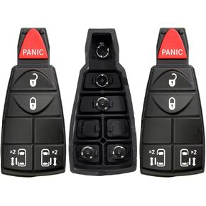 Lot of 2X New Replacement Key Fob Fobik Rubber Button Pad Compatible with & Fit for Dodge, Chrysler, VW