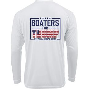 Ink Trendz® Boaters for Trump Keeping America Great 45 MAGA Dri-fit UPF 50 Performance T-Shirt (GD-2)
