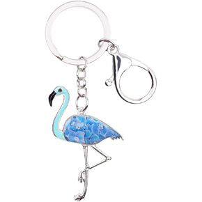 Enamel Alloy Cute Flamingo Keychain Bird Flamingo Gifts for Women Girls Car Key Chain Purse Charms Backpack Accessories