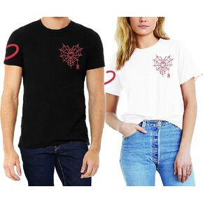 Couples Shirts for Women and Men Web Heart Graphic Tee Valentine's Day Matching Outfits Valentine Gifts Tops