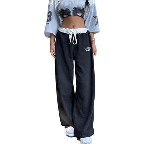 SweatyRocks Women's High Waisted Wide Leg Sweatpants with Pockets Casual Loose Yoga Pants