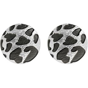 Unique Design Round Irregular Leopard Earrings Vintage gold/Vintage silver