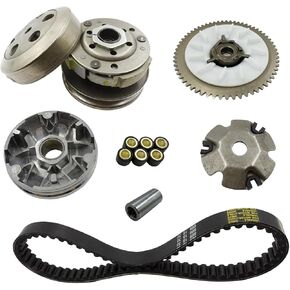 GY6 150cc Performance Clutch Set, Fit for GY6 125cc And 150cc 4-Stroke Engine Scooter Motorcycle Moped ATV Taotao Roketa Sunl,include Clutch Assembly and Variator Assembly with 842 belt.