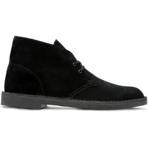 Clarks Men's Bushacre 2 Chukka Boot, Black Suede, 13 Wide