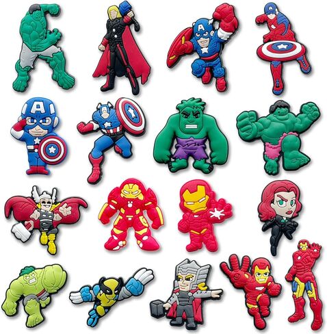 Superhero Shoe Charms for Clogs Sandals Decoration, Shoe Accessories Charms for Adults Party Favors in Kuwait