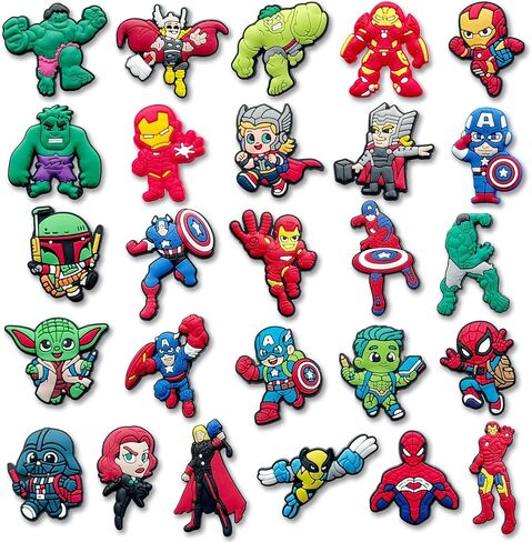 Superhero Shoe Charms for Clogs Sandals Decoration, Shoe Accessories Charms for Adults Party Favors in Kuwait