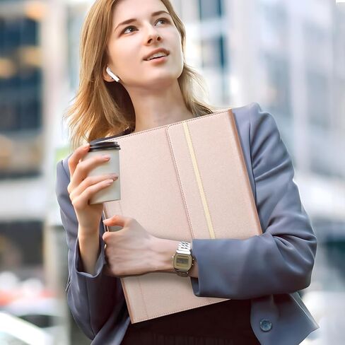 During Portfolio Binder Padfolio Folder,Cross Grain Faux Leather Business Portfolio Folder for Women A4 / Letter Size Padfolio Organizer Case for Conference Meeting Interview in Saudi Arabia
