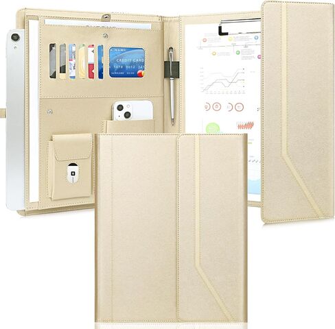 During Portfolio Binder Padfolio Folder,Cross Grain Faux Leather Business Portfolio Folder for Women A4 / Letter Size Padfolio Organizer Case for Conference Meeting Interview in Saudi Arabia