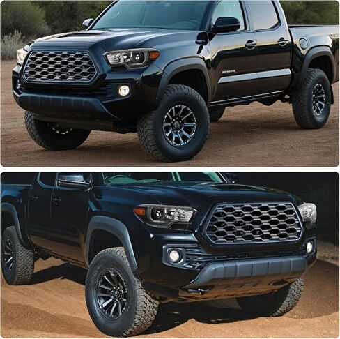 DWVO Headlights Assembly Compatible with 2012 2013 2014 2015 Tacoma 12-15 Tacoma Pickup Headlamp Pair Replacement Black Housing Amber Reflector Driver and Passenger Side in Saudi Arabia