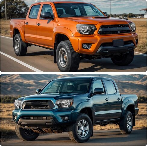 DWVO Headlights Assembly Compatible with 2012 2013 2014 2015 Tacoma 12-15 Tacoma Pickup Headlamp Pair Replacement Black Housing Amber Reflector Driver and Passenger Side in Saudi Arabia