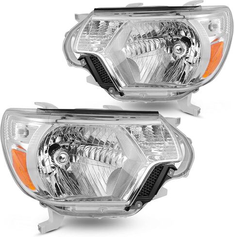 مجموعة المصابيح الأمامية DWVO متوافقة مع 2012 2013 2014 2015 Tacoma 12-15 Tacoma Pickup Headlamp زوج استبدال أسود الإسكان العنبر عاكس سائق وجانب الركاب in Kuwait